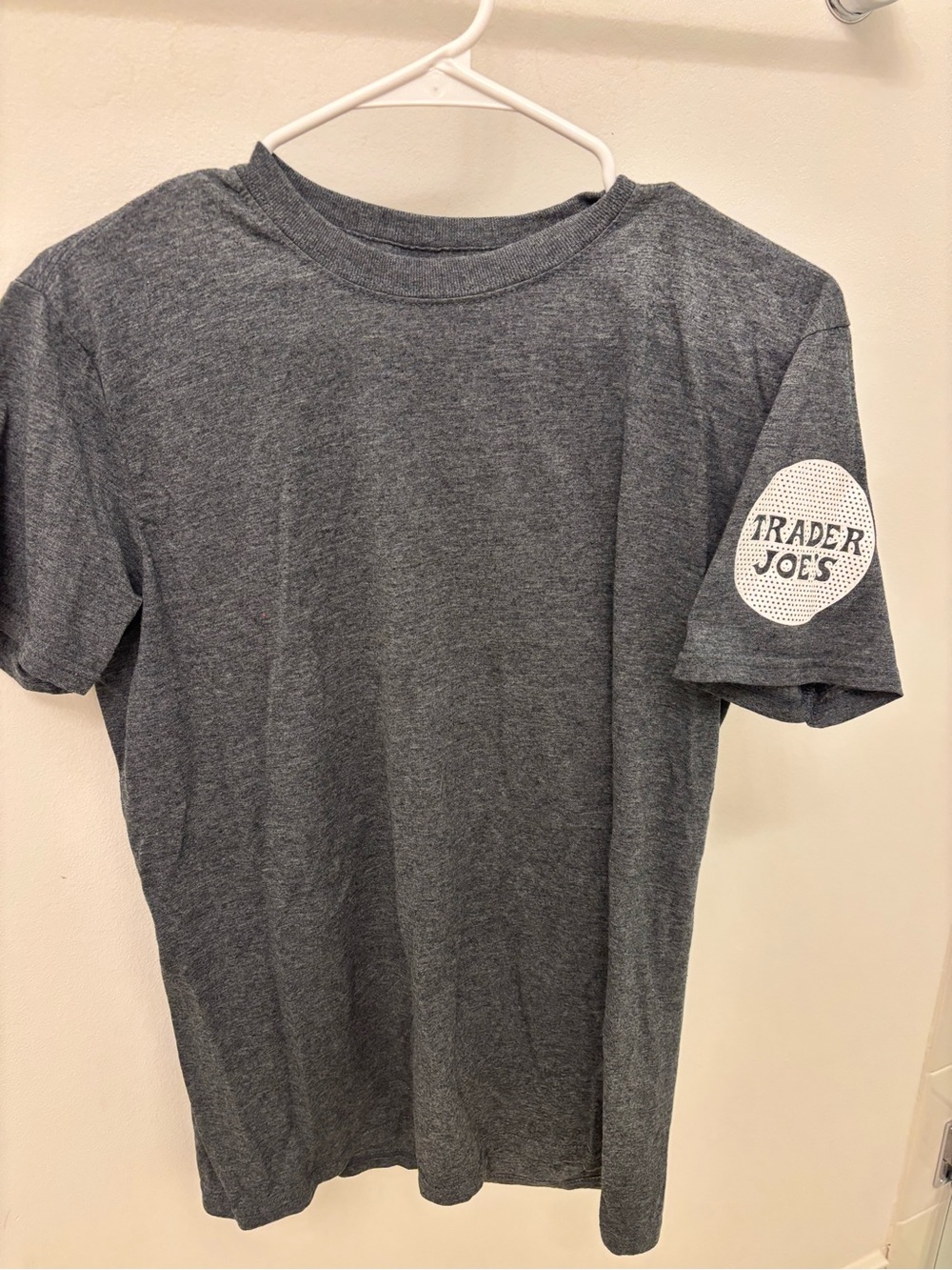 Trader Joe's Women's Heather Gray Short Sleeve Logo Tee